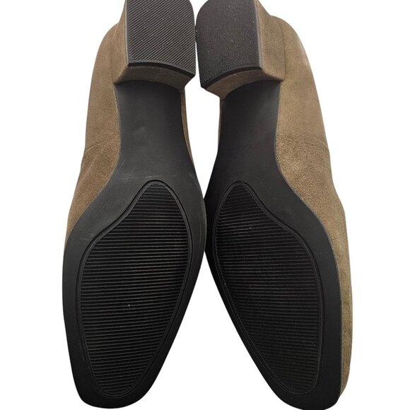 Vintage 1990s Pierre Michel Womens Brown Suede & Patent Leather Heels Size 10B - Picture 8 of 12